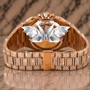 Excellent Quality Luxury Mechanical Analog Custom Moissanite Diamond Hip Hop Bling Watch for Men Women Birthday Gift for Sale - Product Image 2