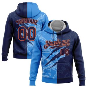 Sudadera con Capucha Personalizada para Hombre con Nombre, Número, Patrón de Grafiti, Sublimación, Poliéster, Informal, Deportiva, para Otoño - Product Image 4