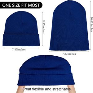 หมวกบีนนี่ไหมพรมถักลายริบสำหรับฤดูหนาวแบบ unisex ปักโลโก้ตามสั่งขายส่ง ผลิตจากอะคริลิก 100% อุ่นสบาย เหมาะสำหรับกิจกรรมกลางแจ้ง - Product Image 2