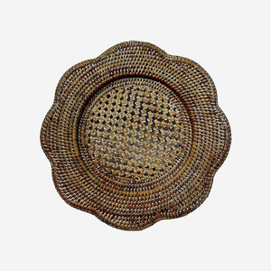 Bohemian <b>Square</b> Water Hyacinth <b>Placemat</b> Boho Rattan Charger Plates for Table Decoration From Vietnam Wholesaler - Product Image 5