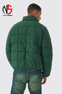 Chaqueta Acolchada de Lona con Cierre y Capucha, Roja, Resistente al Viento, Cálida, de Invierno, Nuevo Estilo, con Forro de Peluche, para Hombre, Superventas en 2026 - Product Image 2