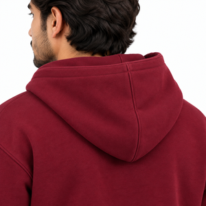 Conjunto Deportivo con Capucha Color Granate para Hombre, Marca MANGOES FASHION, Manga Larga, Informal, para Verano, 100% Algodón Felpa, Corte Holgado, Color Sólido - Product Image 5