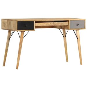 Escritorio para Computadora de Madera de Mango Natural Sólida, 51.2x19.7x31.5 Pulgadas - Product Image 1