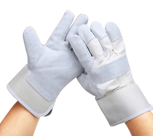 Guantes de seguridad de cuero vacuno serraje para trabajo, guantes de cuero vacuno serraje de alta resistencia, guantes de trabajo. - Product Image 1
