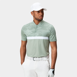 Polo de golf personalizado para hombre, de secado rápido, talla grande, con estampado sólido, tela de lona, algodón de punto de secado rápido, estampado. - Product Image 1