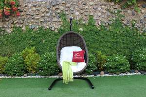 Comfortable ATC Furniture RAHM-002 Modern Outdoor Wicker <b>Swing</b> Chair for <b>Patio</b> Terrace Garden Use - Product Image 2