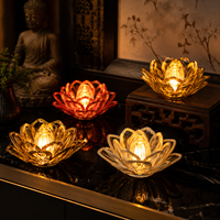 Lampe LED Lotus sans Flamme, Bougie Électronique Bouddhiste pour Temple, Autel, Prière, Décoration Intérieure, Vente en Gros