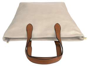 Sacs fourre-tout d'affaires vintage en cuir véritable pour femmes, grande capacité, avec fermeture éclair et broderie de logo personnalisée, vente en gros 2026 - Product Image 4