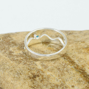 100% Pure S925 Sterling <b>Silver</b> Band <b>Ring</b> With Natural Blue Apatite Gemstone <b>Statement</b> Women's Fine <b>Rings</b> Wholesale Gifts For Her - Product Image 6