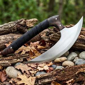 Wholesale THEWIZ CRAFTS Industrial Grade High Carbon Steel Kitchen Survival Hatchet Pizza Cutter <b>Axe</b> 3-Year Warranty Wood <b>Handle</b> - Product Image 1