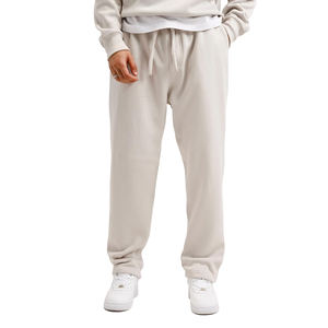 Pantalones 2026 Personalizados Estilo Urbano Oversize 510g Negros Hip Hop Holgados para Hombre, Pantalones Anchos Rectos con Efecto Desgastado - Product Image 1