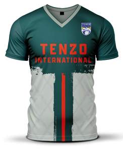 Camiseta de Fútbol Sublimada Personalizada, 100% Poliéster, Antibacteriana, Impermeable, de Secado Rápido, Ligera, con Nombre del Jugador y Logotipo Frontal, OEM - Product Image 2