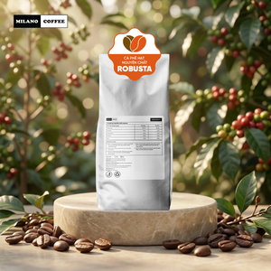 Granos de Café Robusta Tostado Claro Comercial de Tamaño Uniforme, 1 kg, Bolsa con Válvula - Product Image 1