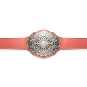 Ceinture de championnat de lutte personnalisée, ceinture de récompense sportive haut de gamme, plaques métalliques personnalisées, sangle en cuir, nom et logo gravés - Product Image 1