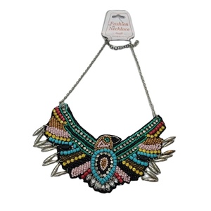 Collier tendance style vintage en résine pour femme, produit le plus vendu avec perles et chaîne en résine, idéal pour un cadeau, ange à la mode - Product Image 1