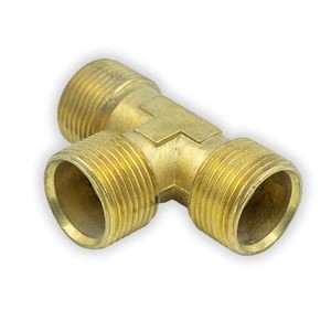 Tubería en T de latón personalizada ODM, cuadrada, métrica, totalmente macho (AOL-026) - Product Image 1