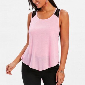 Women's Light Blue <b>Racerback</b> Short Tank <b>Top</b> Solid Knitted Breathable Sleeveless Sexy Casual Workout Yoga Shirt - Product Image 5