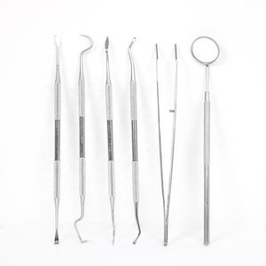6PC Dental Examination Kit Dental <b>Tools</b> Kit Dental Hygiene Kit for <b>Teeth</b> <b>Cleaning</b> Stainless Steel Dental Instruments - Product Image 1