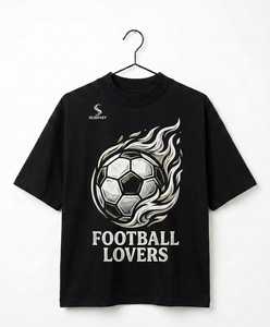 Screen Printed Black T-<b>Shirt</b> Unisex | Premium 100% Cotton 240 GSM SUBHAY Summer Oversized Heavyweight <b>Shirt</b> - Product Image 1