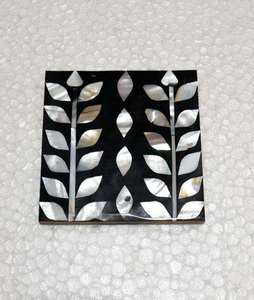 Handmade MOP Bone-Inlaid <b>Coaster</b> <b>Set</b> Polished Stone Home Gifting Items Indian Manufacturer Exporter Unique Model Pattern - Product Image 3