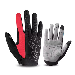 Custom Design Full-Finger Cycling Gloves Leather/Mesh/Neoprene Materials Khirad Sports Brand-Lightweight Breathable for Outdoor - Product Image 2