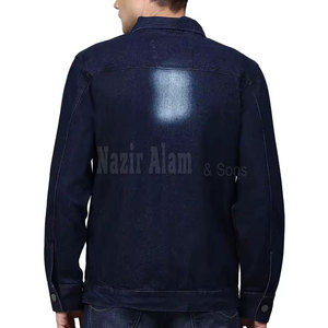Veste d'hiver en jean pour homme, style moderne et décontracté, en coton, chaude et confortable pour la saison automne-hiver - Product Image 3