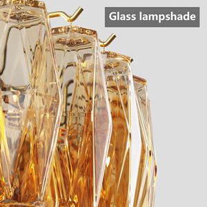 Extra Large 37\" Modern Gold 14-<b>Light</b> <b>Chandelier</b> for Living Room Tiered Brass & Smoke Blown Glass Pendant <b>Lights</b> - Product Image 6