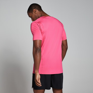 Camiseta Deportiva de Poliéster para Hombre, Corte Ajustado, Panel Trasero de Malla, Secado Rápido, Transpirable, con Logotipo Personalizado - Product Image 3