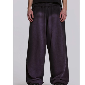 Wholesale Custom High Quality New Design Men Casual Flat Knitted High Breathable Anti-Wrinkle Elastic Waist Baggy Heavyweight - Product Image 3