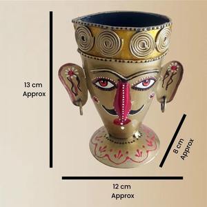 Soporte para Bolígrafos de Hierro Hecho a Mano de Primera Calidad con Motivos Pintados Indios, Organizador de Escritorio Resistente al Óxido para Oficina, Hogar, Regalos Festivos - Product Image 2