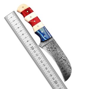 มีดล่าสัตว์ MORTAL SAGA ทำมือ ขนาด 4.5 นิ้ว เหล็กดามัสกัส ด้ามจับทำจากกระดูกหลายชั้น ปลอกหนังสแตนเลส รับผลิตตามแบบ OEM ปรับแต่งได้ 1 ชิ้น - Product Image 6