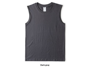 Men's 100% Cotton Gym Tank <b>Top</b> Breathable Slim Fit Youth Sports Vest Embroidery Knitted <b>Mesh</b> Casual Loose Summer Fit Casual <b>Top</b> - Product Image 2