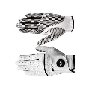 Direct Factory Supply Breathable Sheepskin Golf Gloves Sports Training Personalized Unique Design Adjustable Wrist <b>Strap</b> - Product Image 2