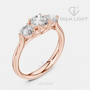 Bague de fiançailles en or blanc 14 carats avec diamant de laboratoire certifié IGI, taille ronde 0,668 carats, bijou raffiné, cadeau d'anniversaire - Product Image 4