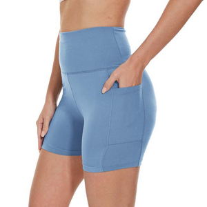 Shorts Deportivos Personalizados sin Costuras para Mujer, con Bolsillos, Cintura Alta, Control de Abdomen, para Entrenamiento, Yoga, Running, Gimnasio, Tenis - Product Image 5