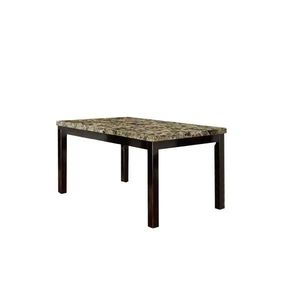 Birch Veneer <b>Dining</b> Room Furniture 1pc Faux Marble <b>Top</b> <b>Dining</b> <b>Table</b> - Product Image 3