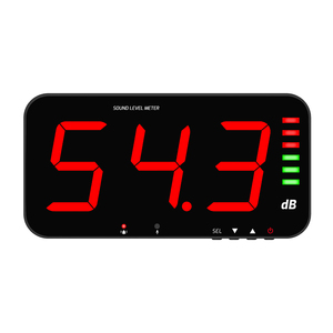 เครื่องวัดระดับเสียงดิจิตอล 30-130dB เครื่องวัดระดับเสียงแบบติดผนังพร้อมจอแสดงผล HD ขนาด 4 นิ้ว และไฟแสดงสถานะเสียงและแสงสำหรับสำนักงาน - Product Image 1