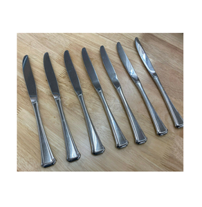 Stainless Steel Dessert <b>Knife</b> Butter Dinner <b>Knives</b> Matte Finish Flatware Set Modern Design Tableware Used - Product Image 6