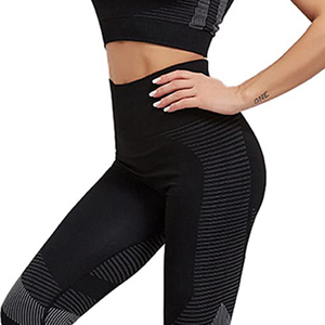 Women's Yoga 2-Piece Set <b>Spaghetti</b> Strap Notched Neckline Polyamide Seamless for Breathable High Waist Full Length - Product Image 5