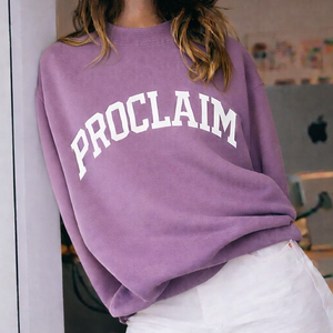 เสื้อสเวตเชิ้ตคอกลมทรงโอเวอร์ไซส์ ผ้าฟลีซคุณภาพสูงสำหรับผู้หญิง สวมใส่ได้ทุกวัน พร้อมปักโลโก้ตามสั่ง แบบคอเต่าทรงโอเวอร์ไซส์ - Product Image 6