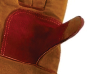 High Quality High Heat Resistance Anti-Cut Breathable Fleece Lined Golden Cowhide Leather PPE Welder <b>Gloves</b> TIG/MIG/Stick - Product Image 3
