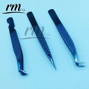 Pince à épiler antistatique en acier inoxydable de précision RMI, pointe lisse, outils de maquillage professionnels, longueur 10 mm pour les cils - Product Image 5