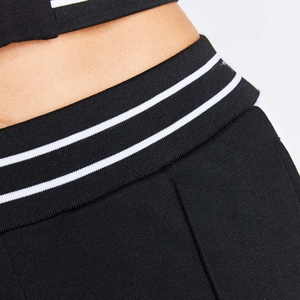 Pantalon de jogging coupe droite à rayures, dernière collection, 60 % coton 40 % polyester, pour femme, en promotion - Product Image 4