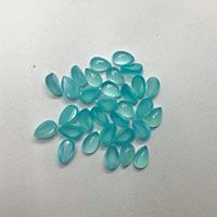 Achetez des cabochons lisses en chalcédoine aqua naturelle de 3x5 mm, pierres semi-précieuses en vrac pour la fabrication de bijoux, pierres précieuses polies en vrac