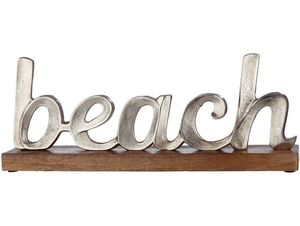 New Arrival Aluminum Noel Word Art Decor on Wooden Base <b>Silver</b> Christmas Decoration for Home Office Winter Season - Product Image 3