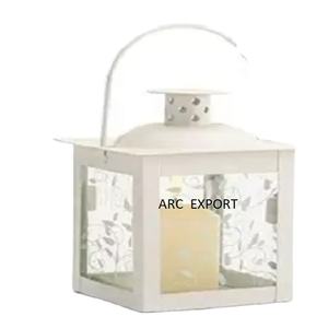 Linterna de decoración de Color blanco de lujo, candelabro, venta al por mayor, farolillos de decoración de jardín para el hogar, linterna de Material metálico de la mejor calidad - Product Image 1