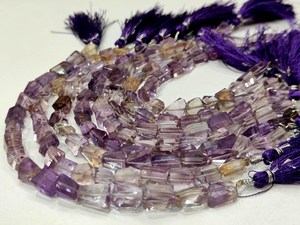 Perles d'amétrine naturelle de forme irrégulière, taillées au laser et polies - Product Image 4