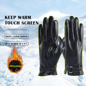 Guantes de Negocios para Hombre, de Uso Casual, con Buen Aspecto, Guantes de Invierno con Pantalla Táctil, Resistentes al Viento, para Conducir, de Cuero PU - Product Image 4