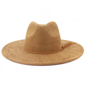 Sombrero Fedora de Ala Ancha, Color Sólido, Protección Solar, Diseño Personalizado, Decoración con Borlas, Casual para Exteriores, Pesca - Product Image 6