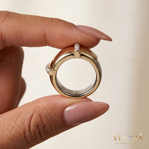 Carcasa Protectora Minimalista para Anillo Inteligente Oura, Plata Sólida 925 con Moissanita, Venta al Por Mayor - Product Image 6